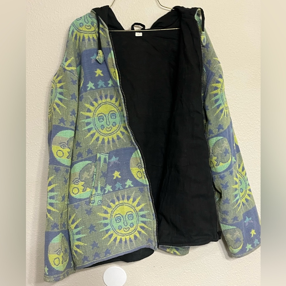Fun Vintage 80s 90s Blue & Green Novelty Jacket - Picture 5 of 5